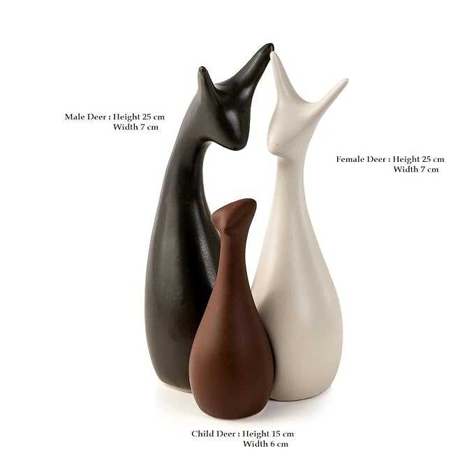 Deer Family Showpiece - Set of 3