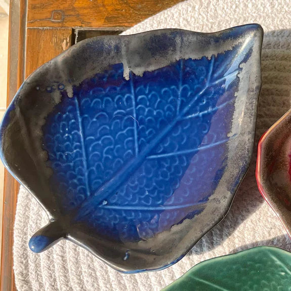Blue Leaf Platter