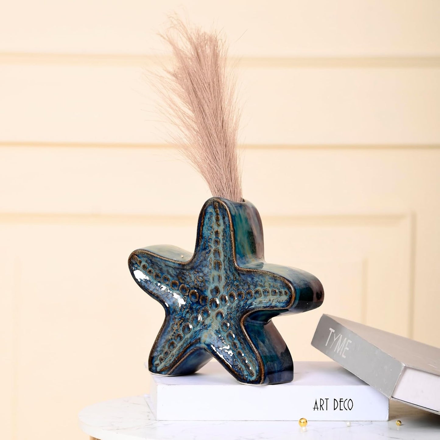 Arteclay Blue Ceramic Starfish Vase