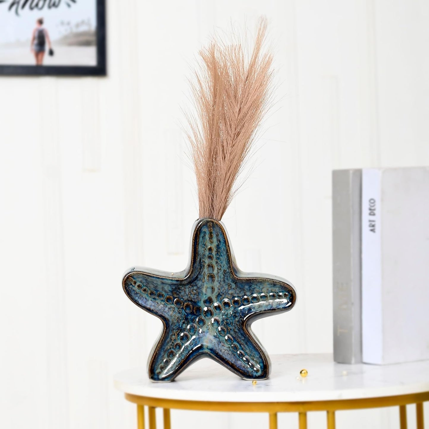 Arteclay Blue Ceramic Starfish Vase