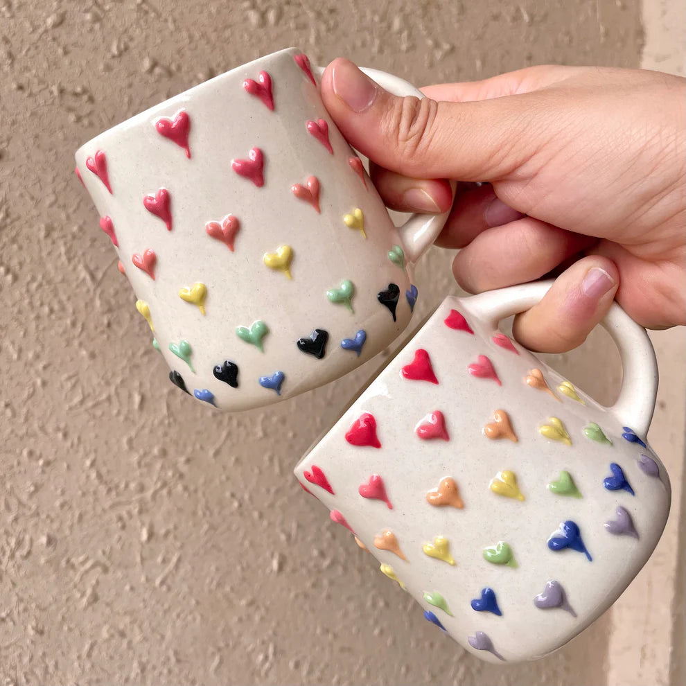 Rainbow Hearts Mug
