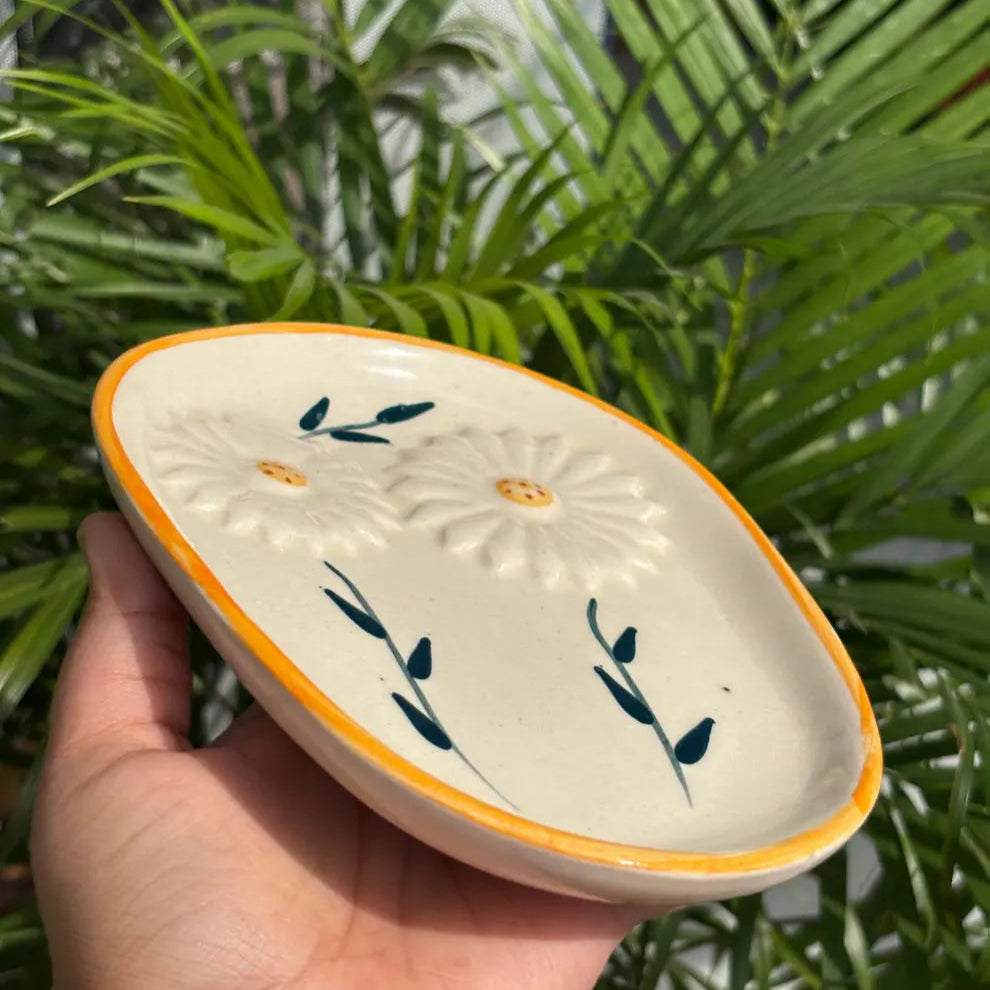 Sunny Bloom Mug & Saucer Set – Floral Design (250ml)
