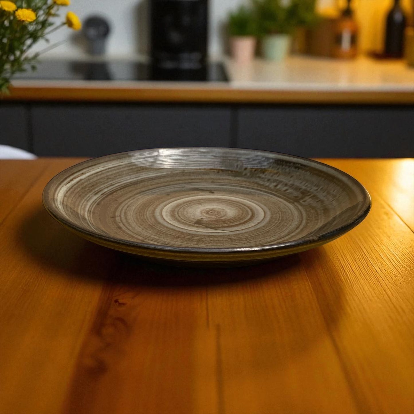 Earth Swirl Quarter Plate