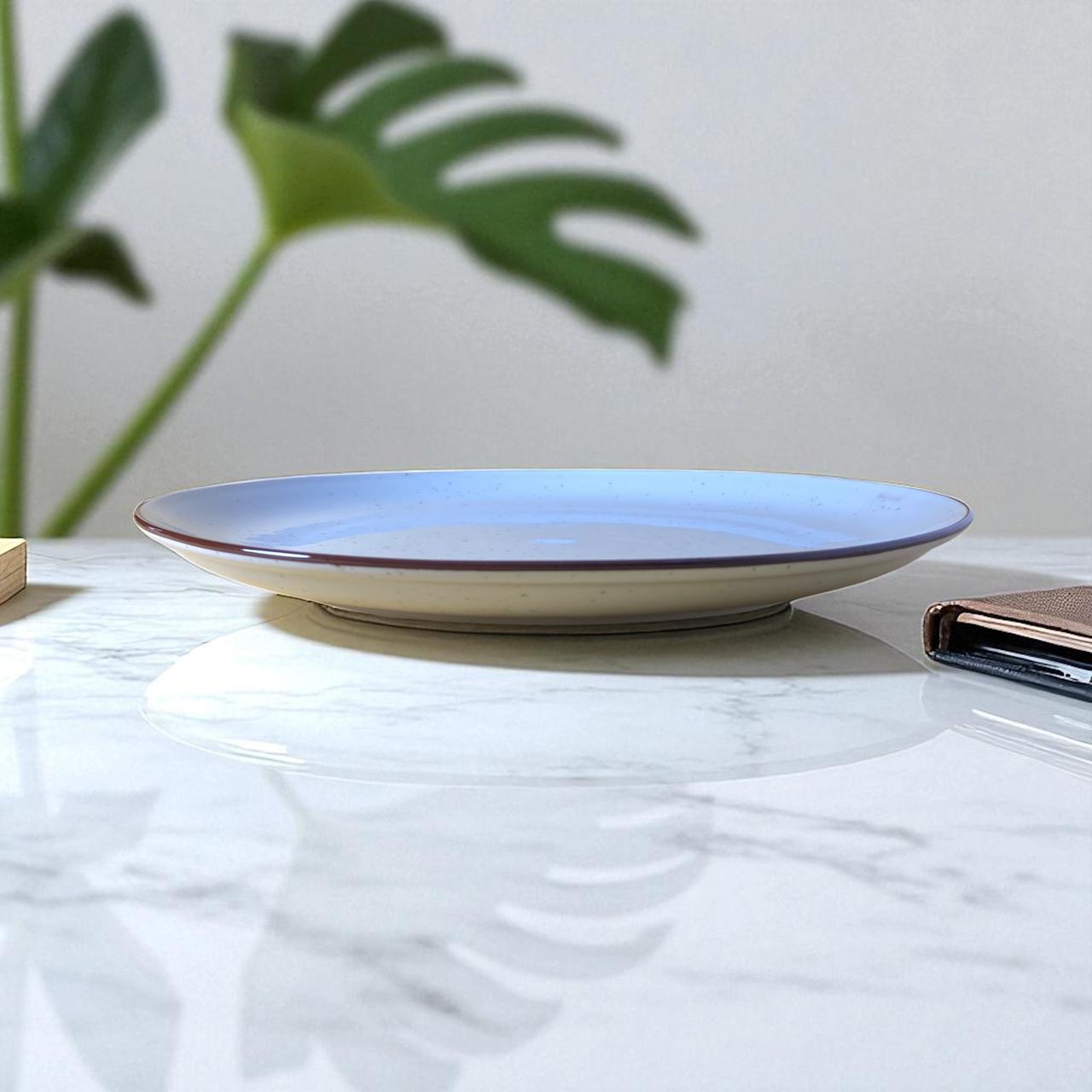 White Speckle Dinner Plate