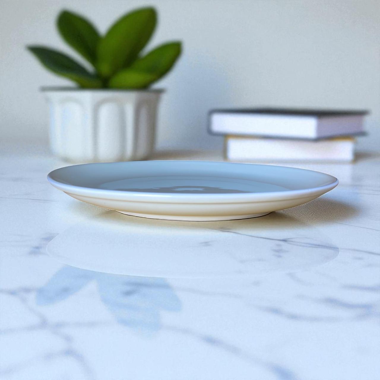 White Bold Dinner Plate