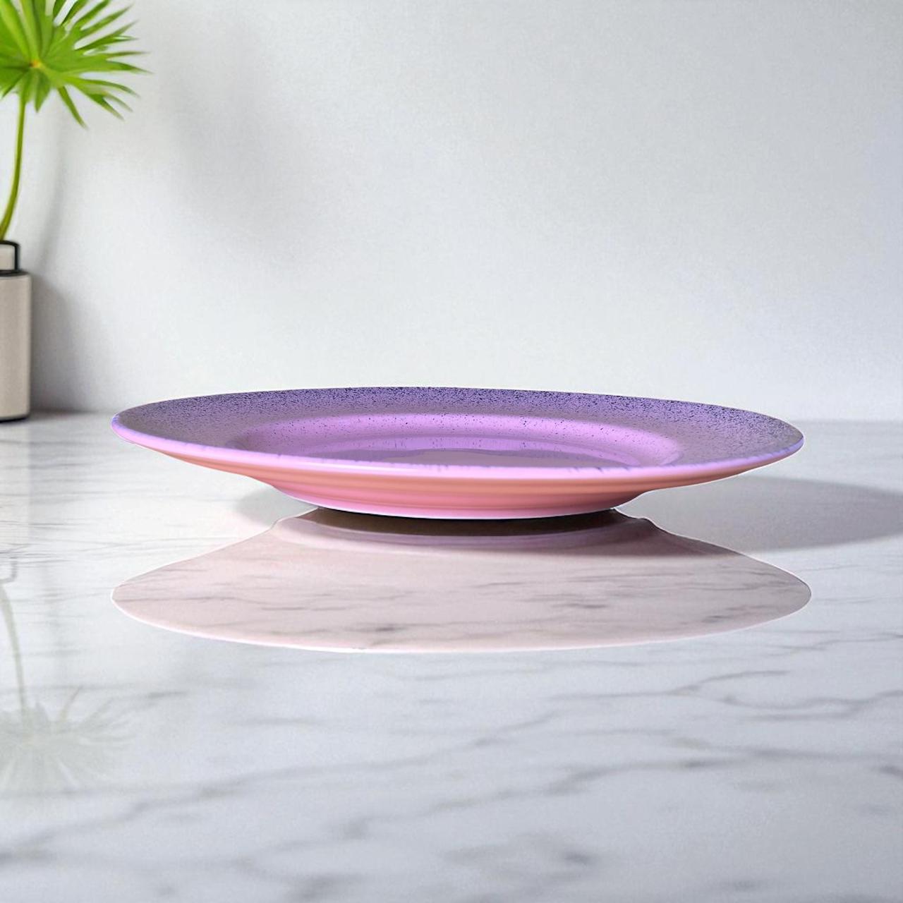 Pink Speckle Dinner Plate