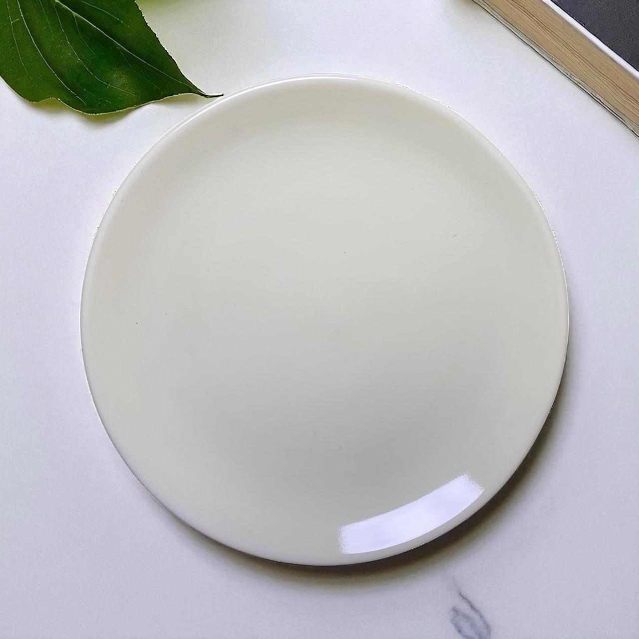 White Bold Dinner Plate