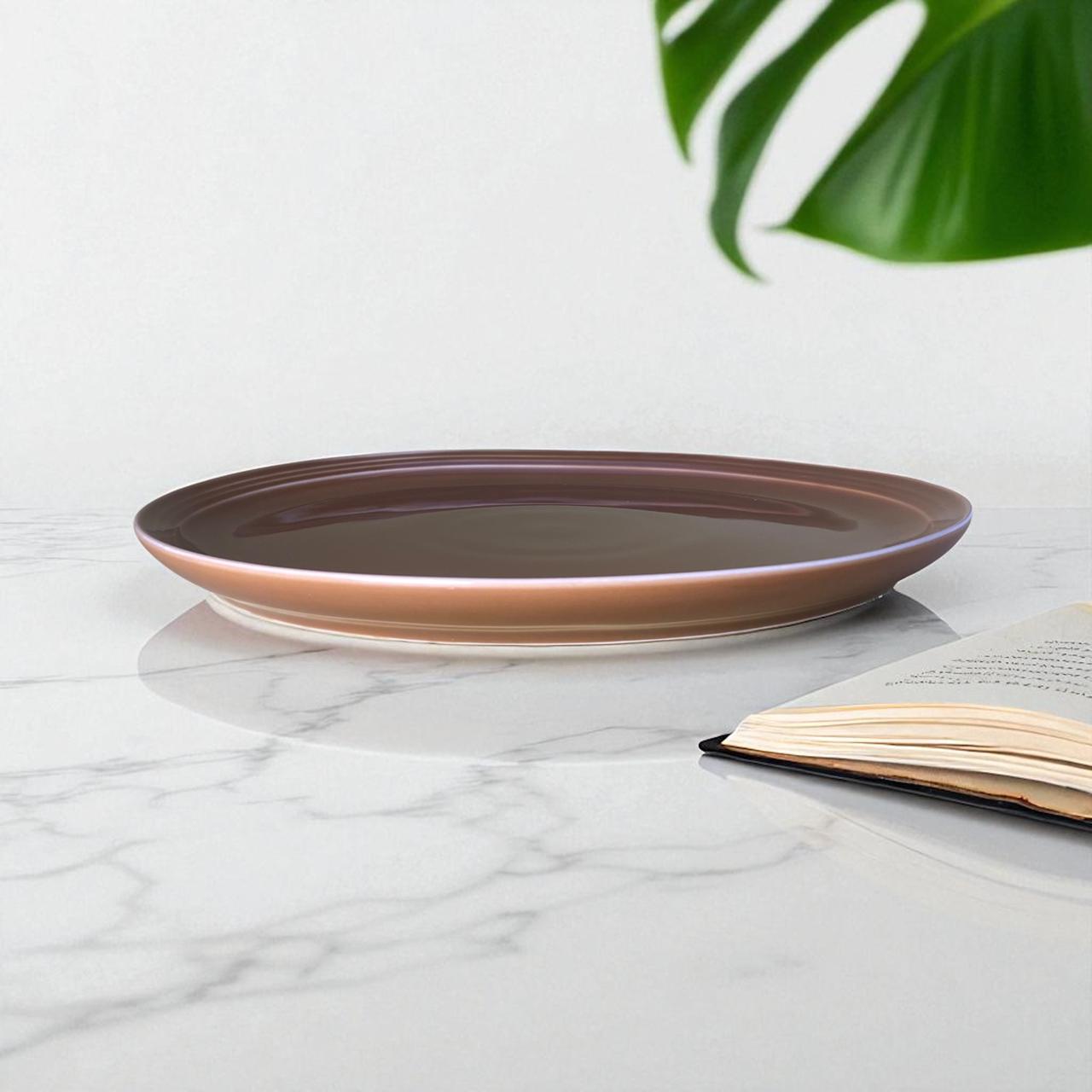 Brown Bold Dinner Plate
