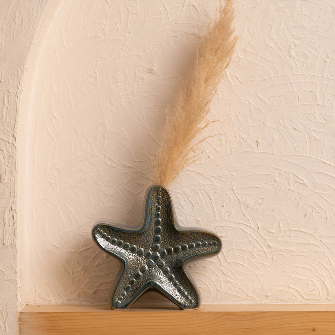 Arteclay Blue Ceramic Starfish Vase