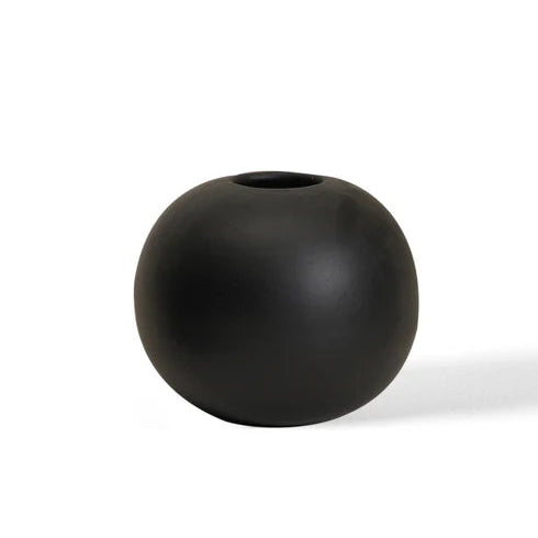 Black Round Vase