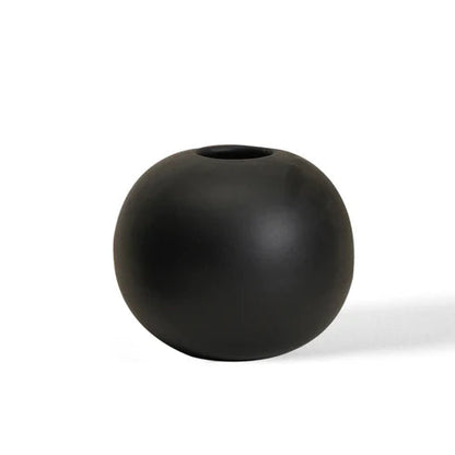 Black Round Vase