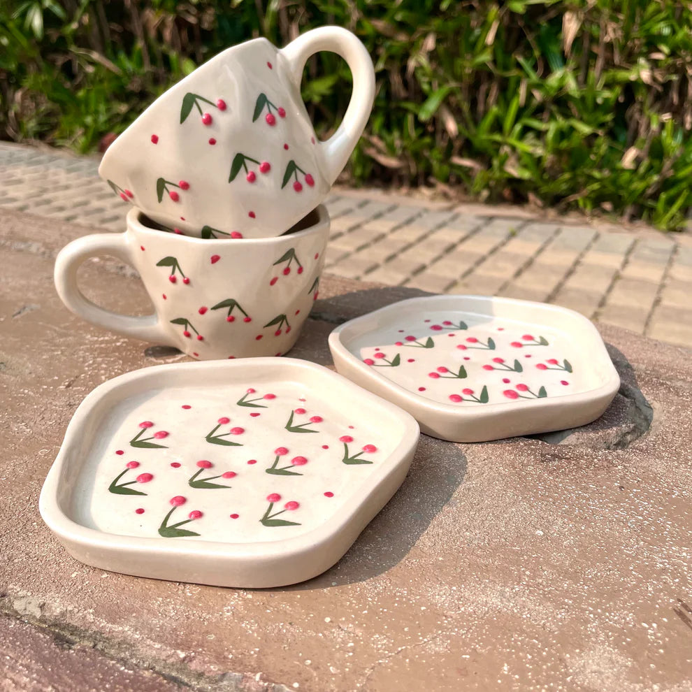 Cherry Bunch Cup and Saucer