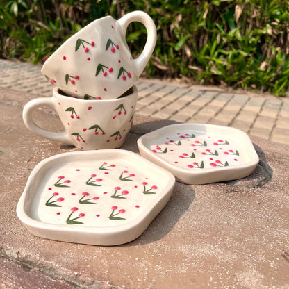 Cherry Bunch Cup and Saucer
