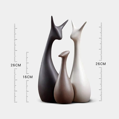 Deer Family Showpiece - Set of 3