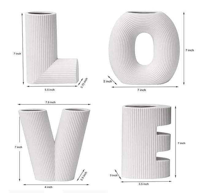 Huge Love Vase - Set of 4