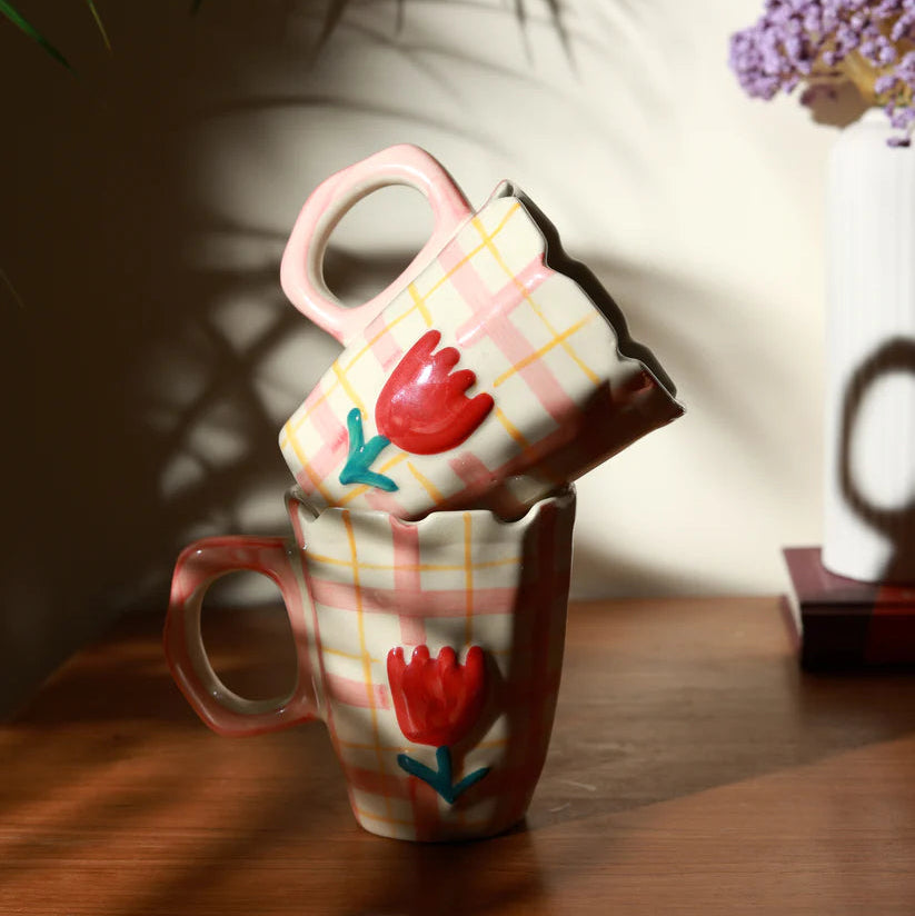 Tulip Checkered Mug