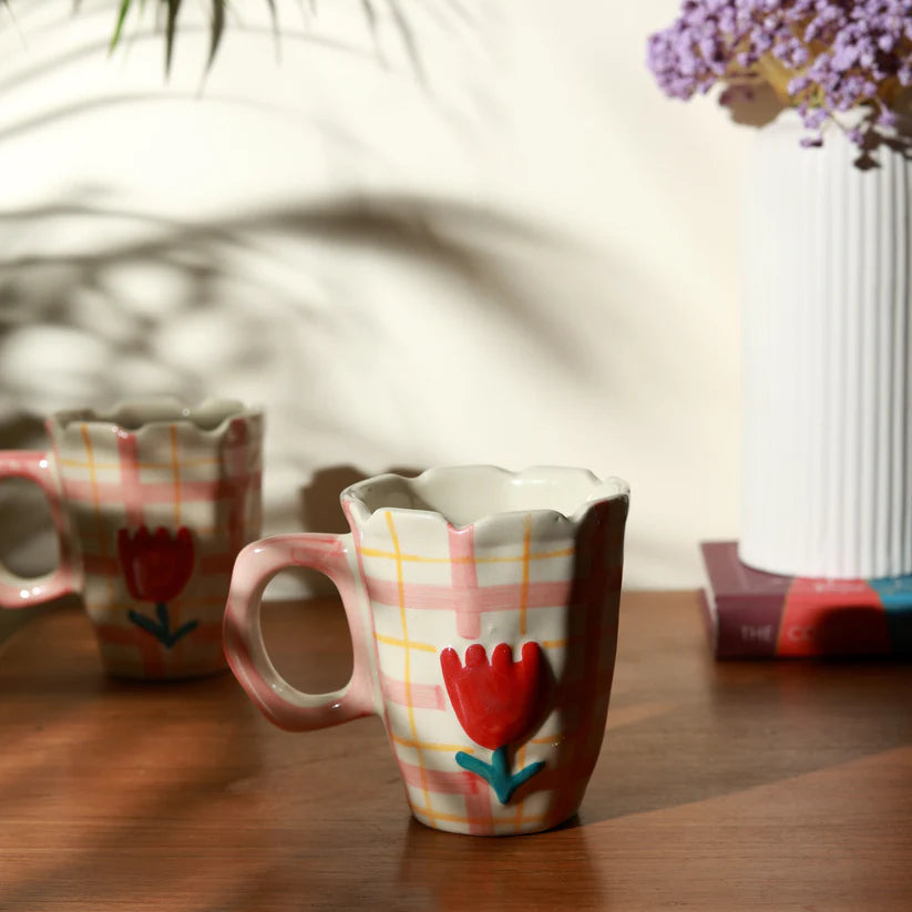 Tulip Checkered Mug