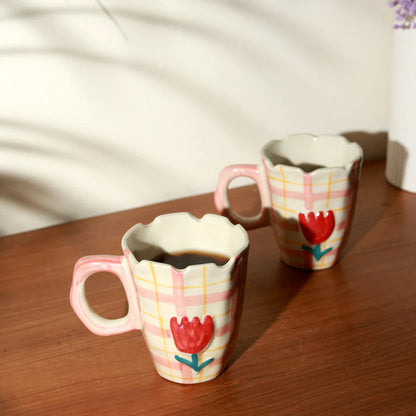 Tulip Checkered Mug