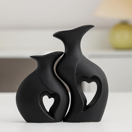 Heart Shaped Vase - Set of 2