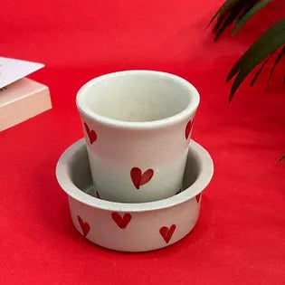 Heart Filter Coffee Mug and Bowl - 200ml