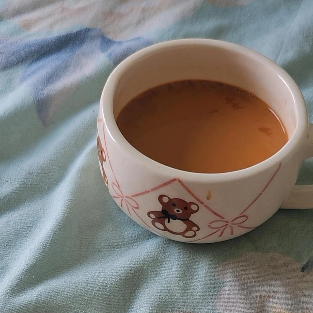 Teddy Ribbon Shallow Mug