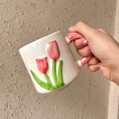 Pink Tulip Mug
