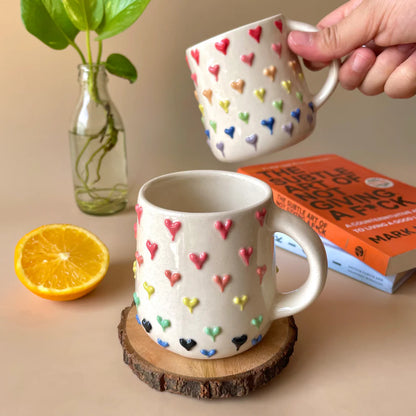 Rainbow Hearts Mug