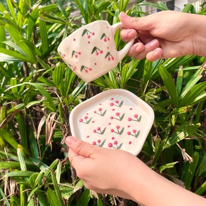 Cherry Bunch Cup and Saucer