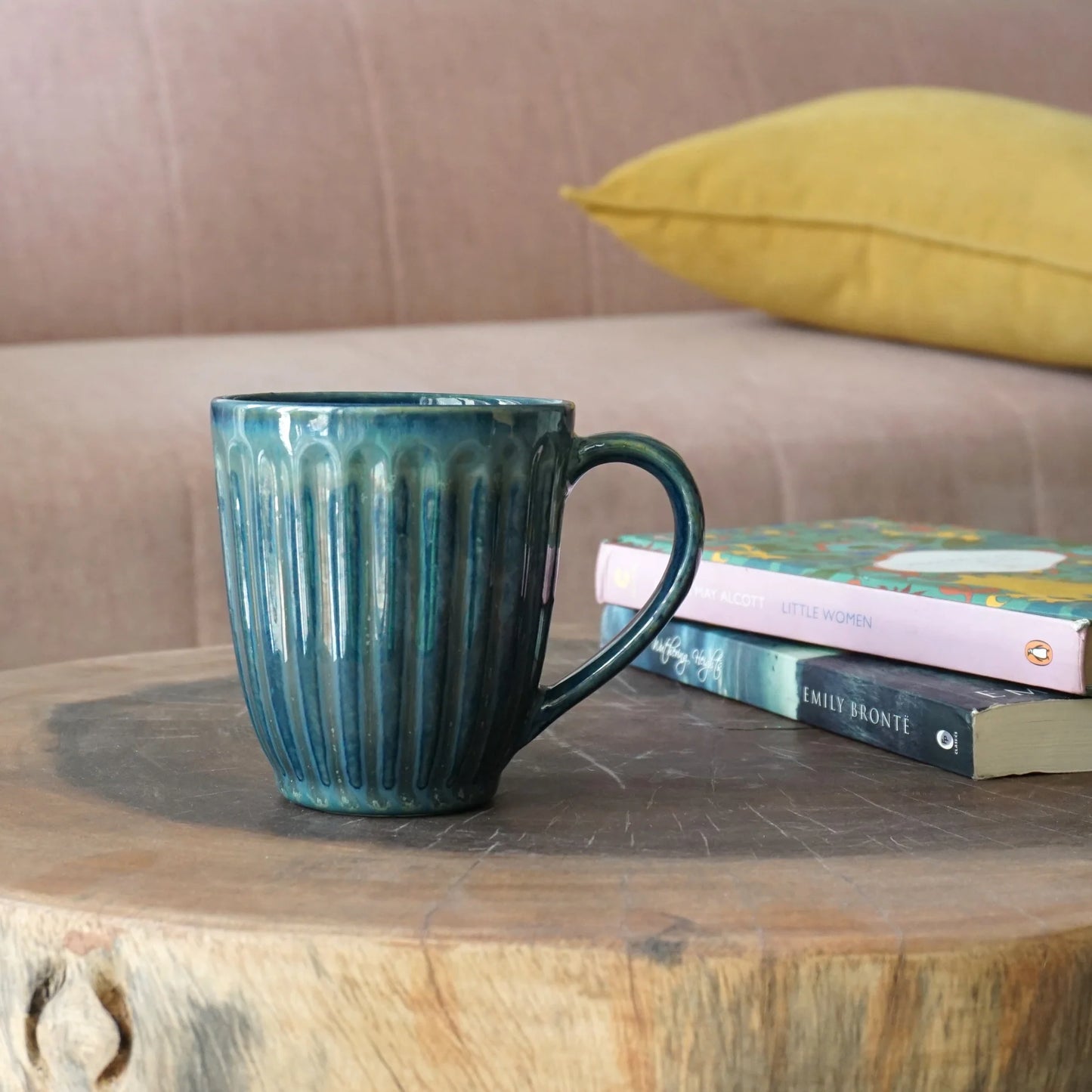 Deep Green Fluted Mug