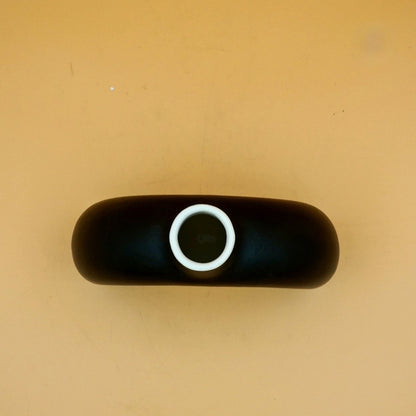 Black Half Donut Vase