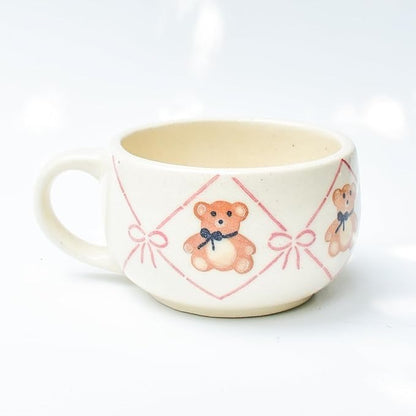 Teddy Ribbon Shallow Mug