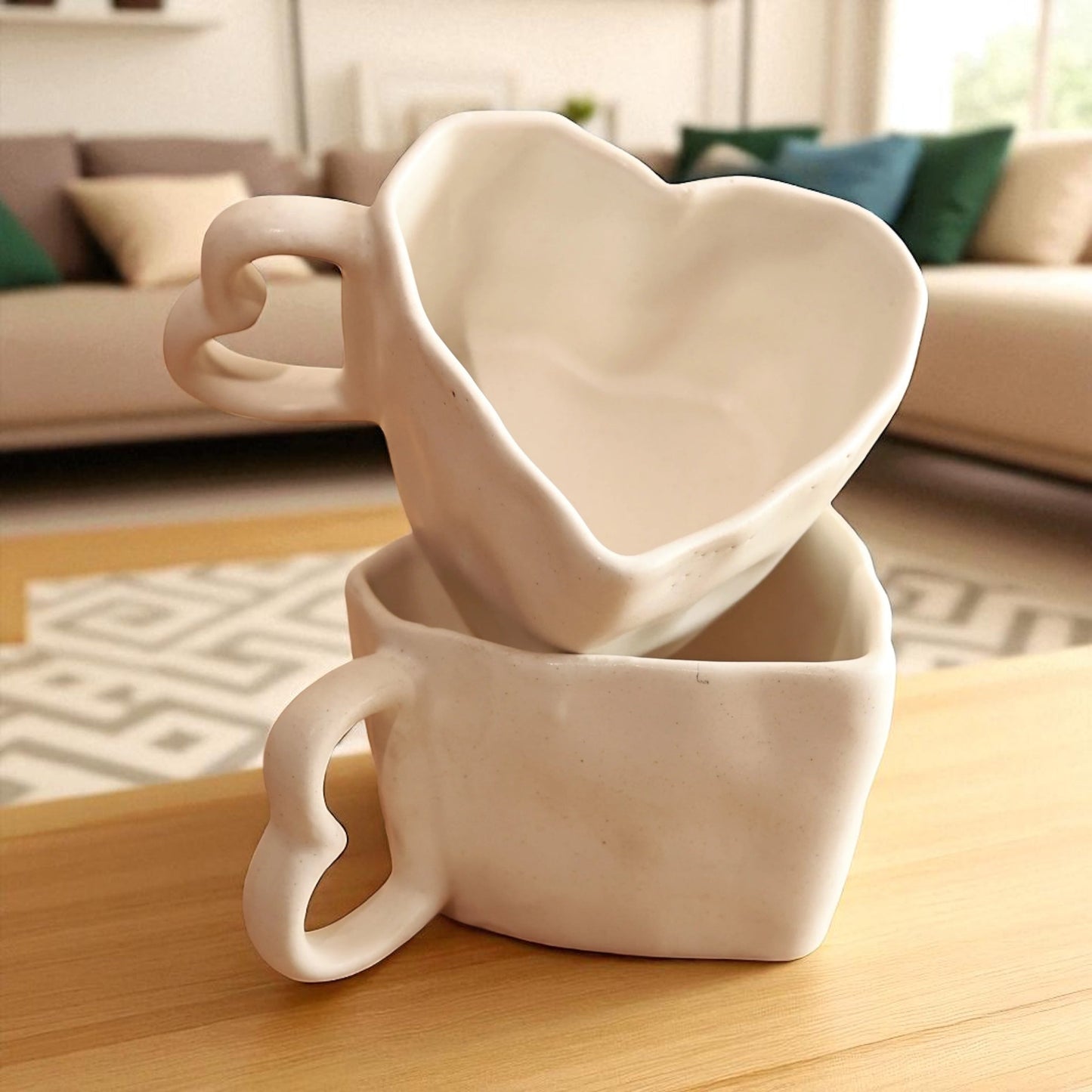 White Heart Shape Mug