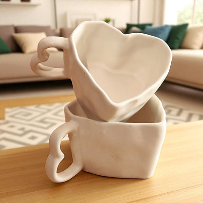 White Heart Shape Mug