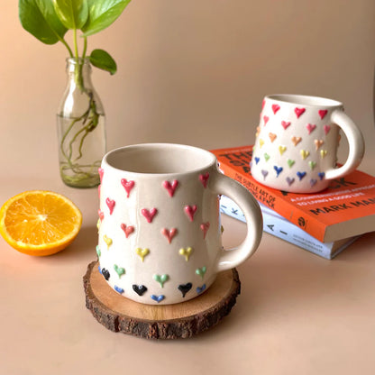 Rainbow Hearts Mug