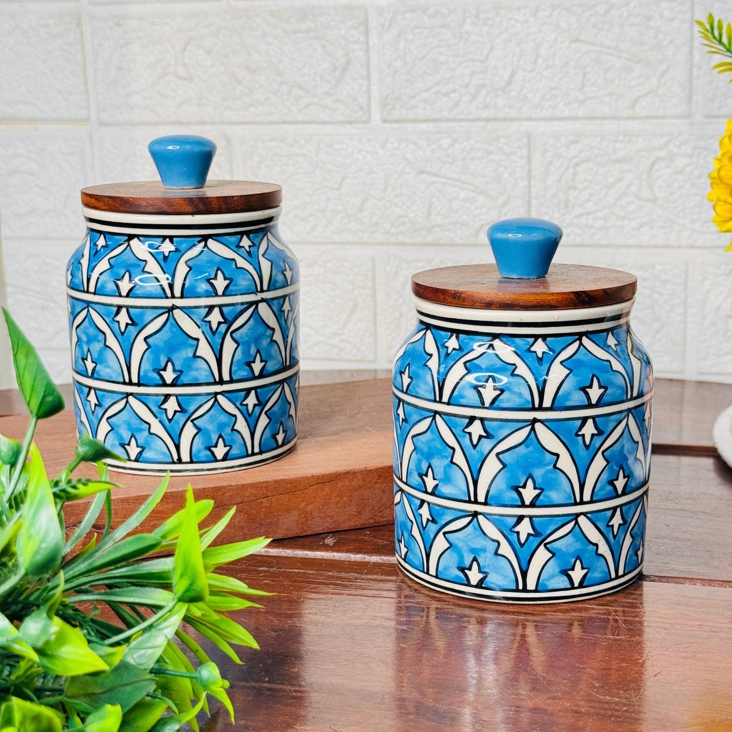 Turquoise Tile Jar