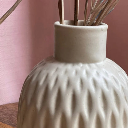 Textured White Vase