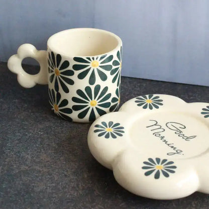 Blue Morning Mug and Saucer