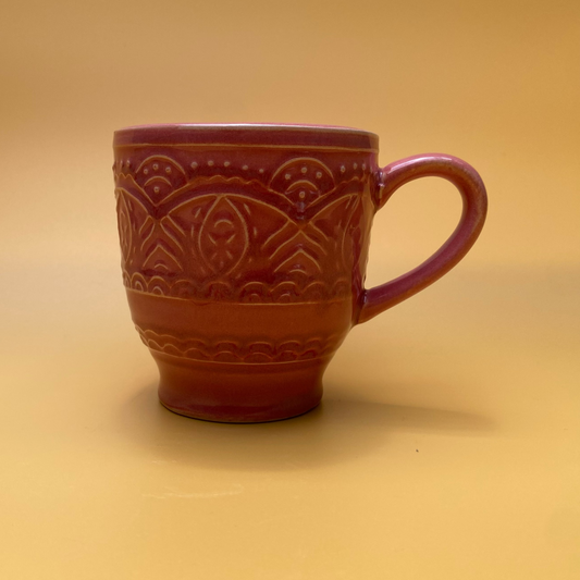 ARTECLAY Hand-Crafted Ruby Lace Mug✨