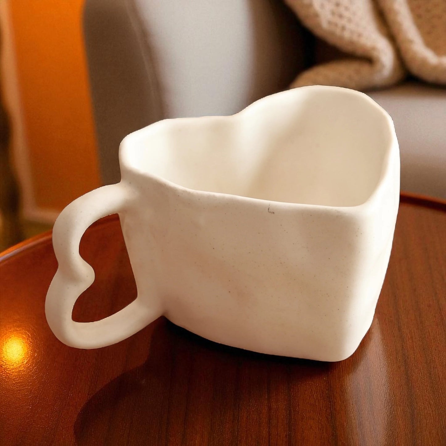 White Heart Shape Mug