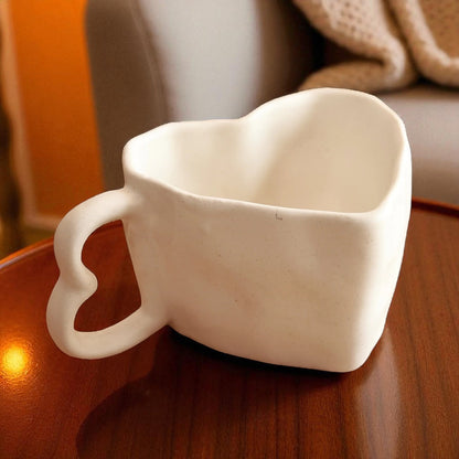 White Heart Shape Mug