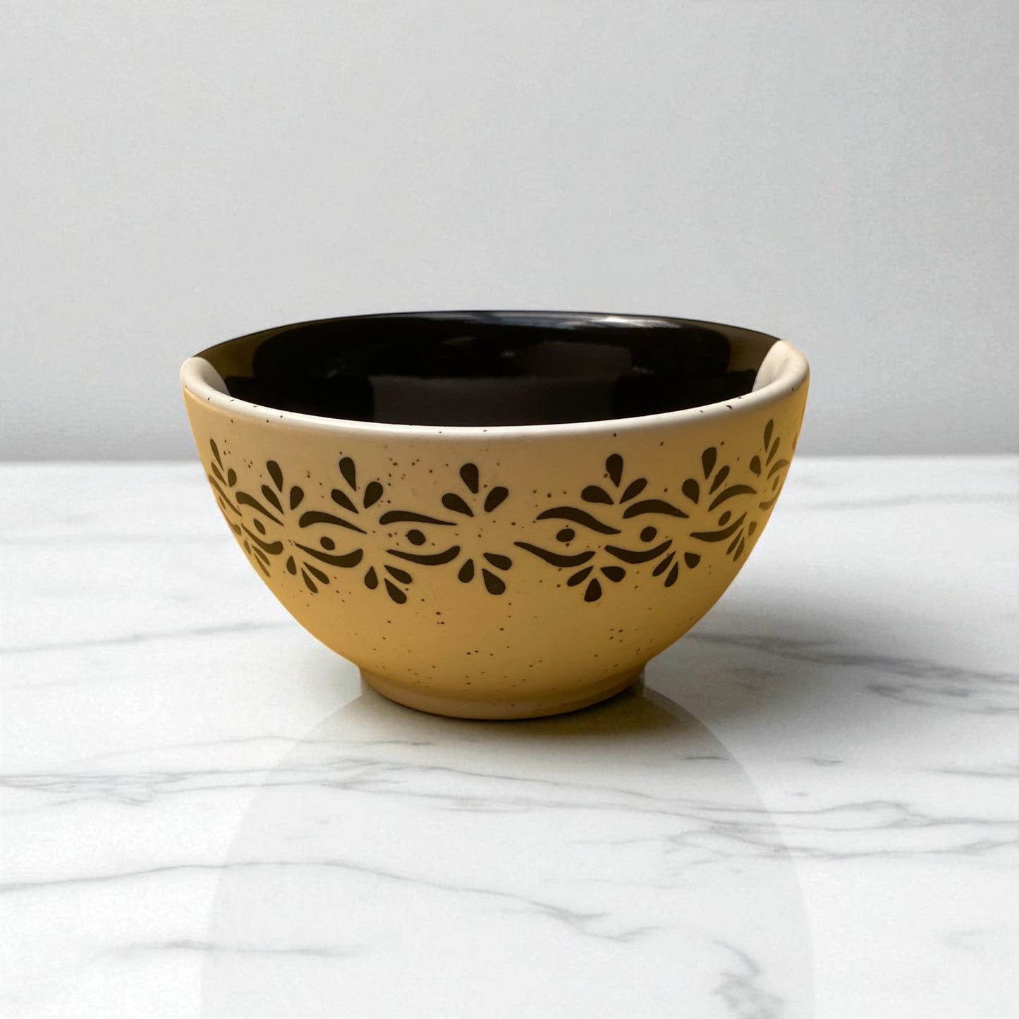 Black & White Floral Bowl (250ml)