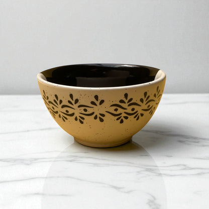 Black & White Floral Bowl (250ml)