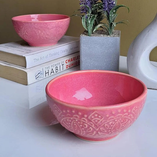 ARTECLAY Hand-Crafted Scarlet Echo Bowl✨