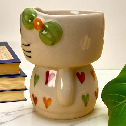 Colorful Heart Kitty Mug