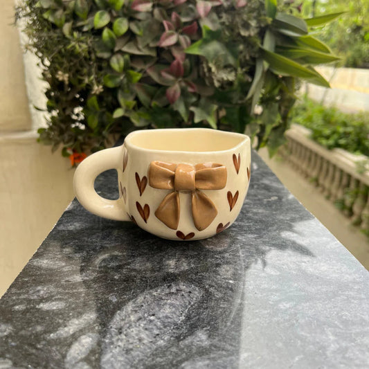 ARTECLAY Hand-Crafted Sweetheart Bow Mug✨
