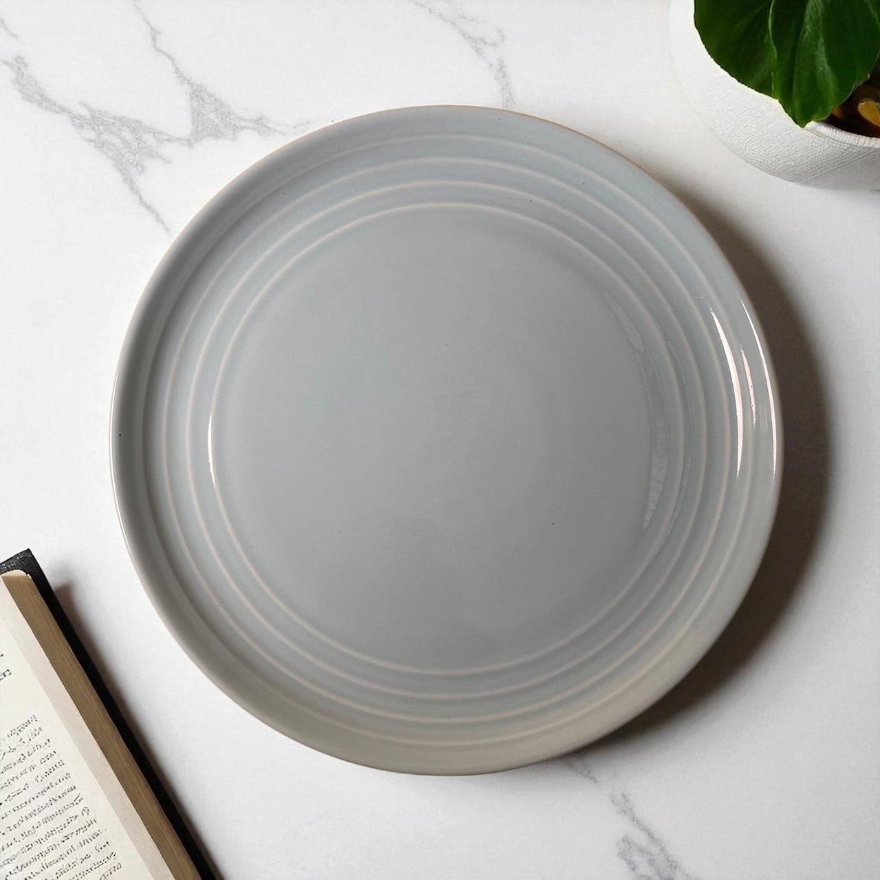 Mist Grey Ring Dinner Plate