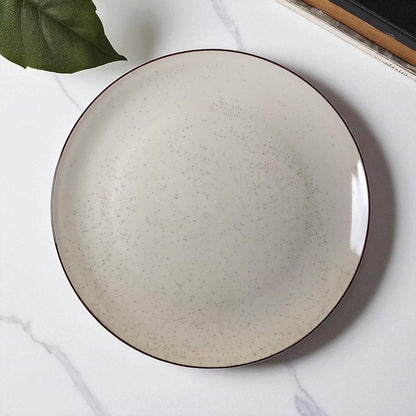 White Speckle Dinner Plate