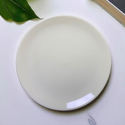 White Bold Dinner Plate