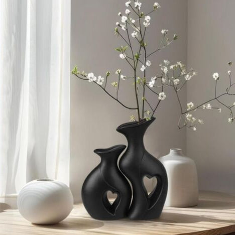 Heart Shaped Vase - Set of 2